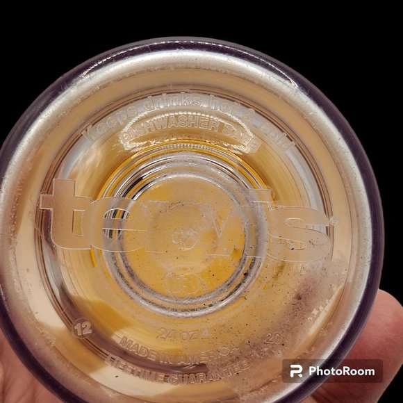 Tervis Tumbler 24oz Dog Lover Patch With Paw Prints Yellow Gold Lid Preowned - Picture 4 of 5